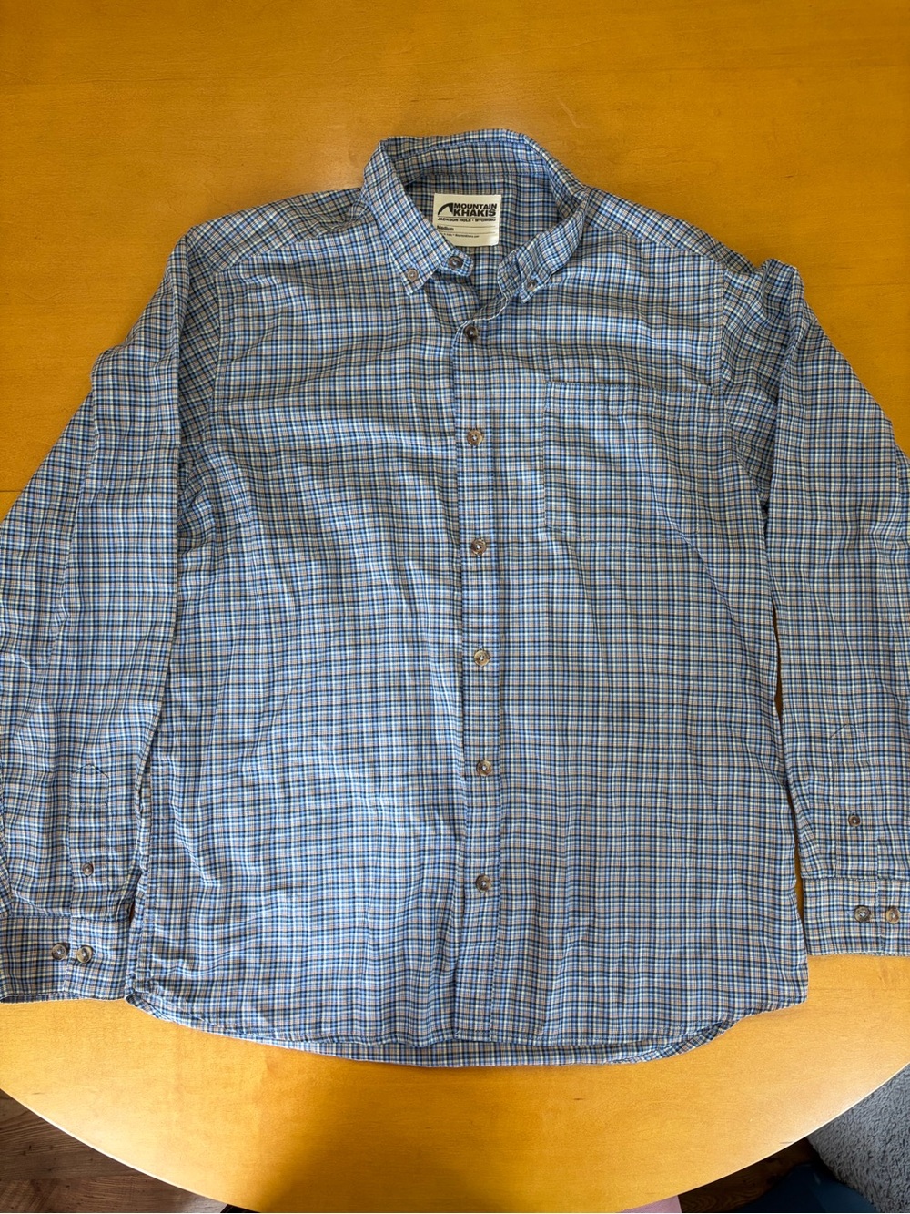 Mountain Khakis Light Blue Multi-Plaid Button-Down Shirt